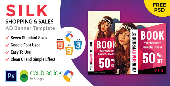 Silk | Shopping HTML 5 Animated Google Banner