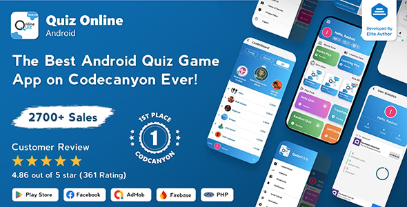 Quiz Online | Trivia Quiz | Android Quiz Game + Admin Panel