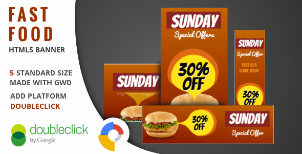 Fast Food Offer | HTML5 Google Banner Ad