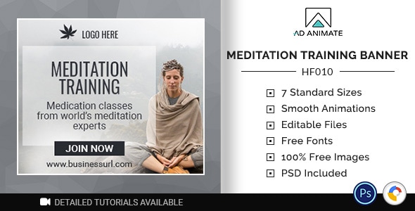 Health & Fitness | Meditation Training Banner (HF010)