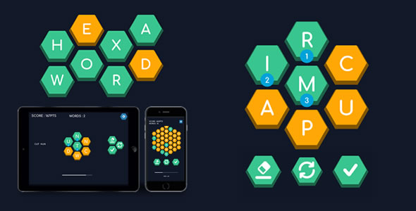 Hexa Word - HTML5 Game