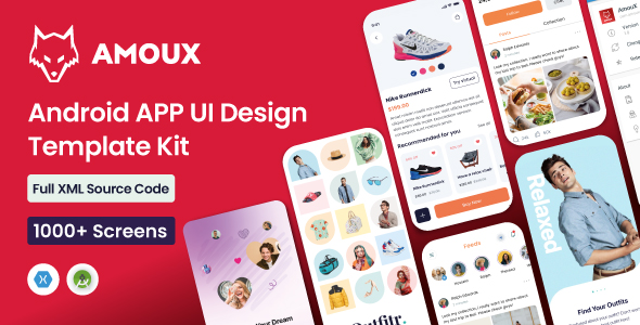 AmouX - Android Material Design UI Templates for Xamarin and Android Studio