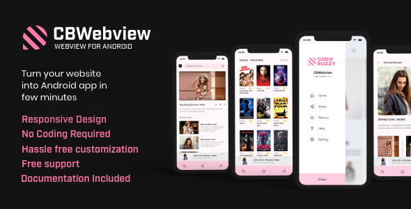 CBWebview Android - Universal Webview App to convert any Website to App (No Coding Skills Required)