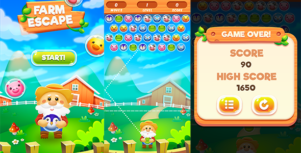 Bubble Shooter Game - Casual HTML5 Farm Escape (no capx)