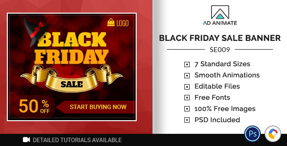 Shopping & E-commerce | Black Friday Sale Banner (SE009)