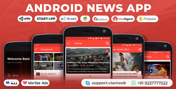 Android News Application (Simple News, Photo, Video News, Admob with GDPR)