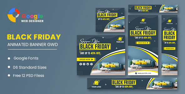 Black Friday Furniture HTML5 Banner Ads GWD