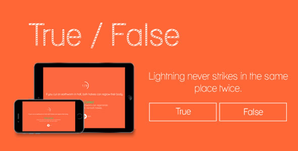 True or False - HTML5 Game