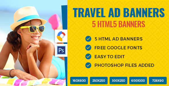 Travel Ads Banner HTML5 - GWD