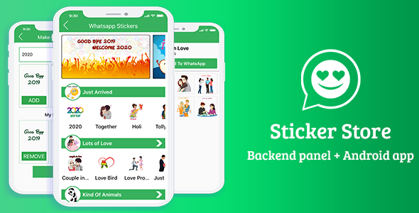 Sticker for Whatsapp - Android App (Admin Panel + Android app + Web API + Database)