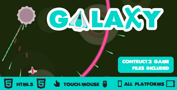 Galaxy Wars Circular Shooter HTML5 Construct2 Game