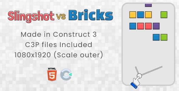 Slingshot vs Bricks - HTML5 Casual game