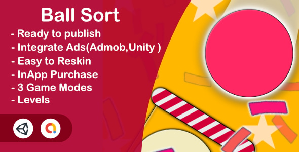 Ball Sort - Color Bubble Sort Puzzle (Unity Complete + Admob + Unity Ads+iOS+Android)