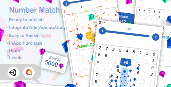 Match The Number(Unity Game+Admob+iOS+Android)