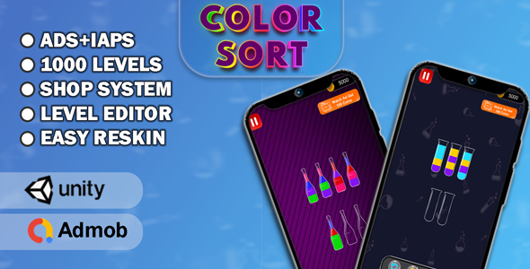 Water Sort - Color Sorting Complete Unity Source Code