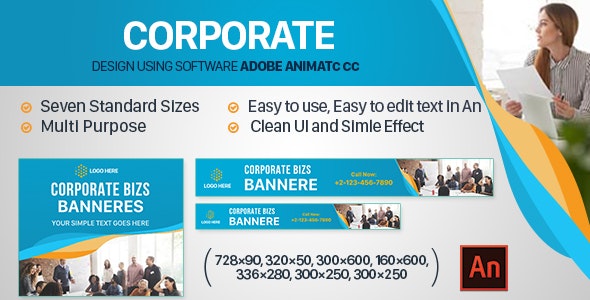 Corporate Banners Ad HTML5 (Animate CC)