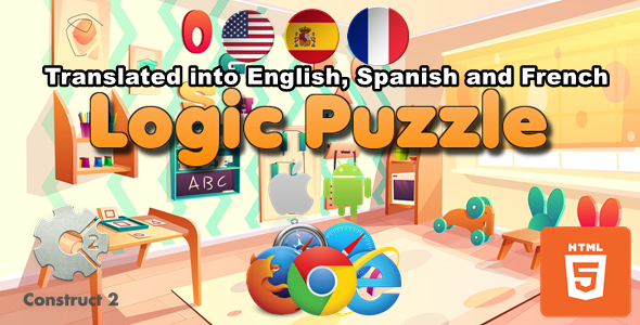 Logic Puzzle for Kids - HTML5 Games (.Capx)