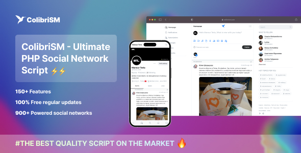 ColibriSM - The Ultimate Social Network PHP Script