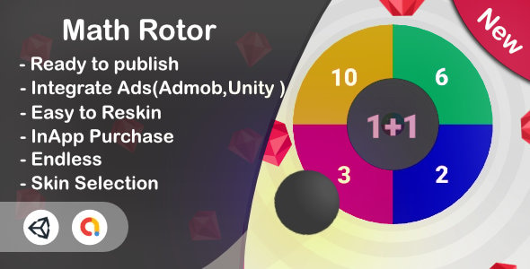 Math Rotor 3D - Educational Game (Unity Complete+Admob+iOS+Android)