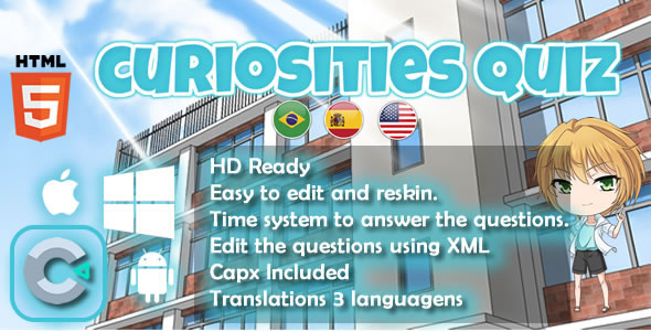 Curiosities Quiz - HTML5 Game (C3)