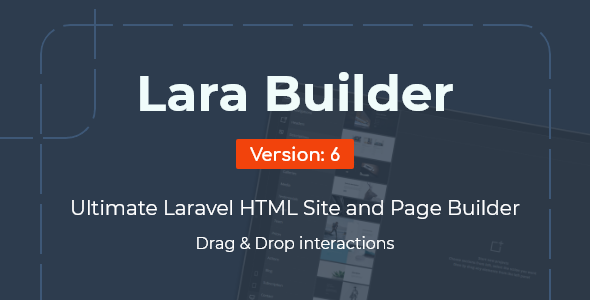 LaraBuilder - Laravel Drag&Drop SaaS HTML site builder