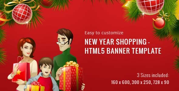 New Year Shopping | HTML5 Banner Template