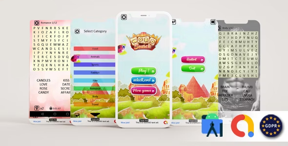 Word Search (Admob + GDPR + Android Studio)