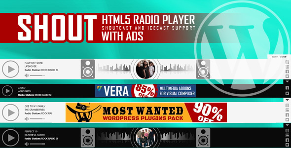 SHOUT - HTML5 Radio Player With Ads - ShoutCast and IceCast Support - WordPress Plugin