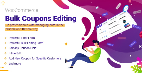 WooCommerce Bulk Coupons Editing