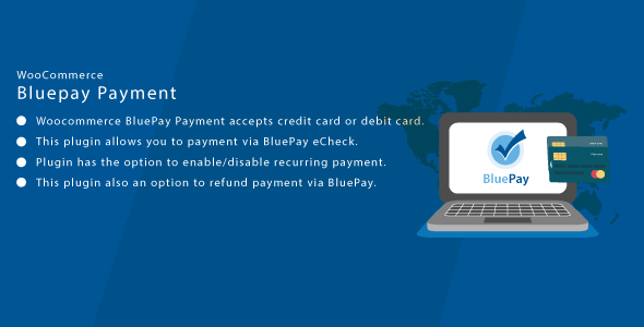 Wordpress WooCommerce Bluepay CC & ACH Payment Gateway