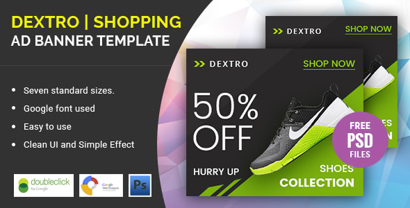 Dextro Shoes Shopping | HTML 5 Animated Google Banner