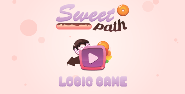 Sweet path - HTML5 logic game. Construct 2 (.capx) + Mobile control