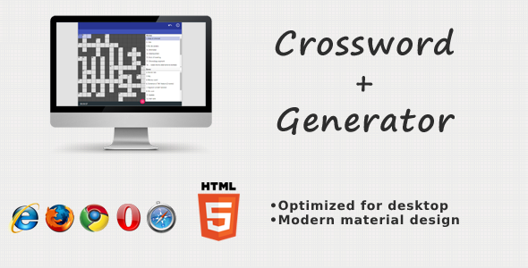 HTML5 Crossword + Generator