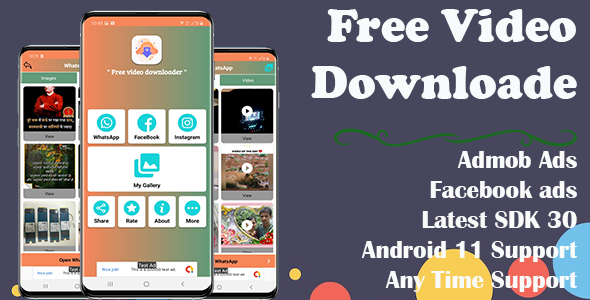 Free Video Downloader (Supported android 14 and SDK 34)