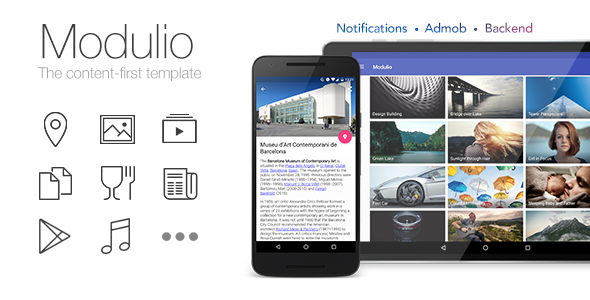 Modulio for Android - News/Directory/Wallpapers/Music/City App