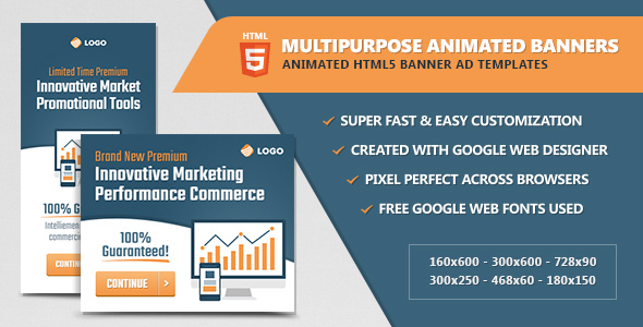 Multipurpose Animated HTML5 Banner Ads