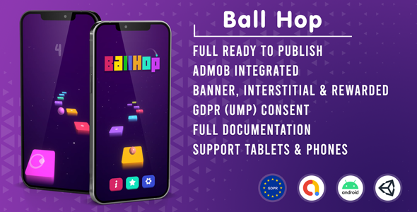 Ball Hop | Unity Game + Admob + GDPR (UMP) Consent