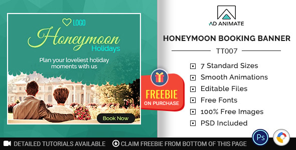 Tour & Travel | Honeymoon Booking Banner (TT007)