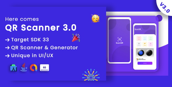 ScanQR - Android QR Scanner & Generator + Admob - Scan & Generate Tons of QR/Barcodes