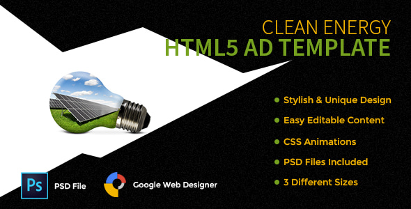 Clean Energy HTML5 AD Template