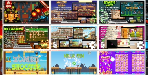 HTML5 GAMES BUNDLE №7 (Construct 3 | Construct 2 | Capx)