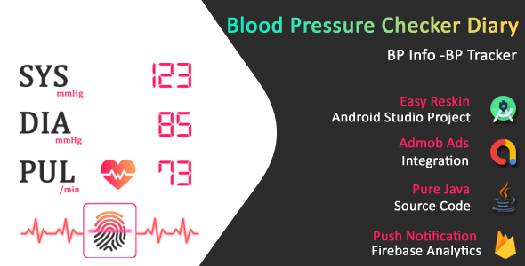 Blood Pressure Checker Diary - BP Info -BP Tracker