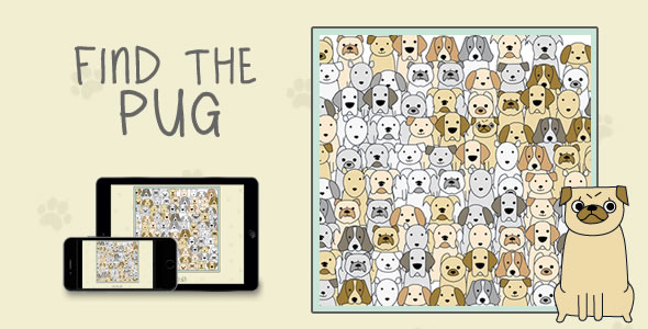 Find The Pug - HTML5 Game