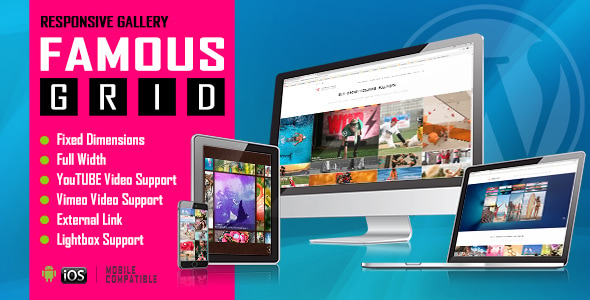 Famous - Responsive Image And Video Grid Gallery WordPress Plugin