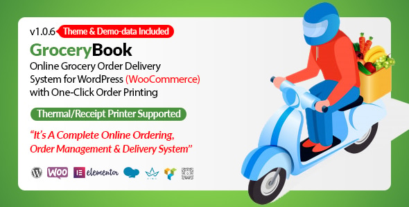 GroceryBook | Online Grocery Shopping & Delivery Management System for WordPress