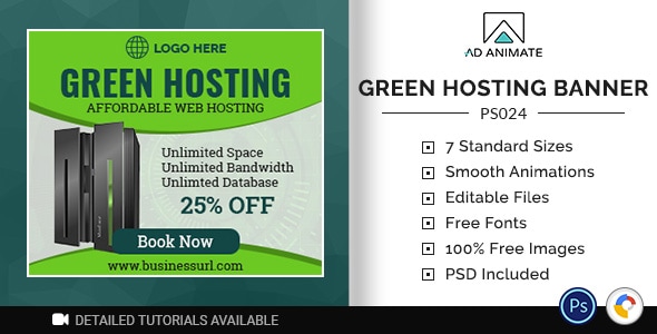 Professional Services | Green Hosting Banner (PS024)