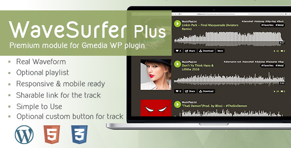 WaveSurfer Plus v1.12 - MP3 Player module for Gmedia plugin