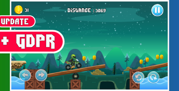 Moto bike race game with GDPR: Android Game - share and review button-easy to reskin