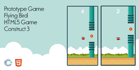 Prototype Game - Flying Bird - HTML5 Game Construct 3