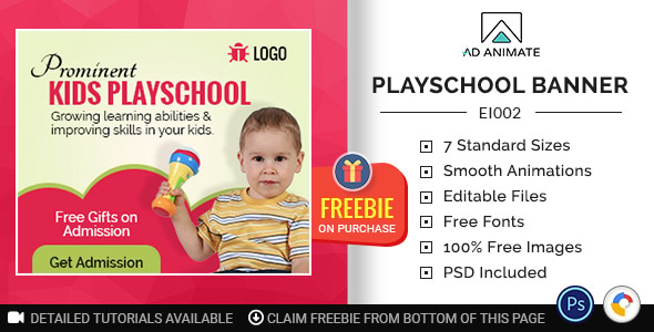 Education & Institute | Playschool Banner (EI002)